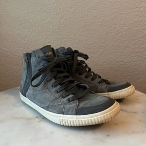 Tretorn Marley High Top Sneakers Zipper Size 8 Blue Gray